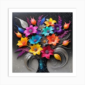 Flowers In A Vase 21 Art Print