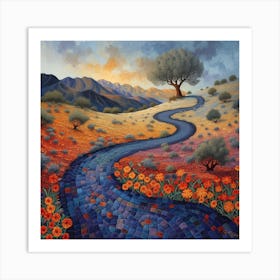 Road To The Desert Art Print