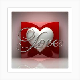 Love or a valentine's card Art Print