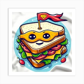 Superhero Sandwich Art Print