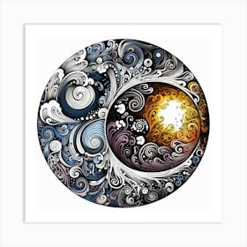 Yin Yang 66 Art Print