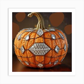 1000014223 Portrait of pumpkin style abstract art print. Art Print