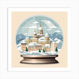 Salzburg Austria 3 Snowglobe Art Print