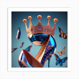 Diamond Heels With Diamond Crown Blue Laurels (1) (1) Art Print