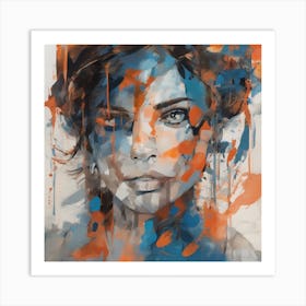 Abstract Portrait Of A Woman 1 Art Print