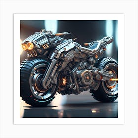 Futuristic Motorcycle 3 Art Print