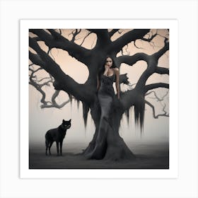 Witch And The Wolf Art Print