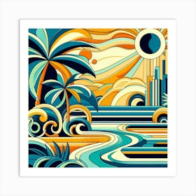 Abstract Cityscape Art Print