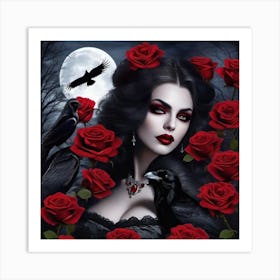 Seductive Vampire Art Print