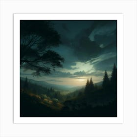 Landscape Painting 283 Art Print