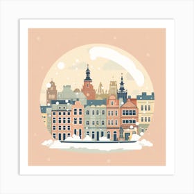 Copenhagen Denmark 4 Snowglobe Art Print