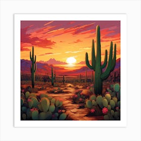 Desert Sunset Art Print