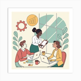 Bussiness Meeting Art Print