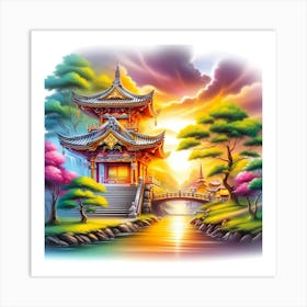 Asian Landscape Painting 10 Art Print