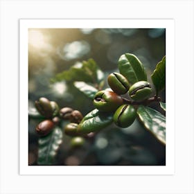 Coffee Beans On A Branch 5 Art Print