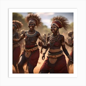 Ethiopian Dancers Art Print