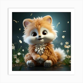 Cute Fox 38 Art Print