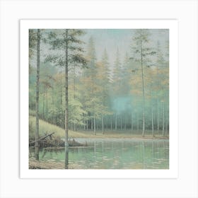 Pond In The Woods Art Print