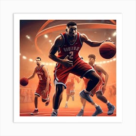 Basketball Players Art Print