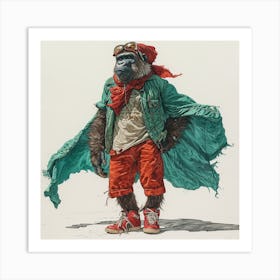 Gorilla fashion Art Print