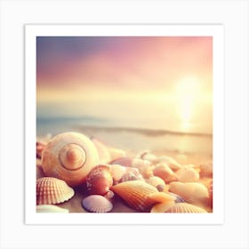 Seashells On The Beach Art Print