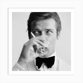 Roger Moore  Shaken Not Stirred Art Print