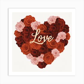 Love Blooms Valentine S Day Print Art Art Print