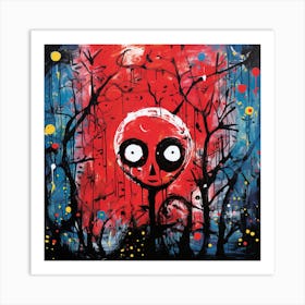 Dead Man In The Woods Art Print