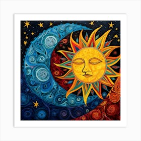 Sun And Moon 6 Art Print