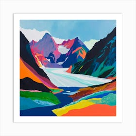 Colourful Abstract Jostedalsbreen National Park Norway 1 Art Print