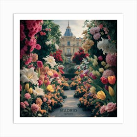 Flower Garden Madrid (2) Art Print