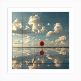 Red Chair In The Sky Art Print