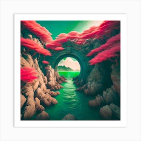 Bridge Over The Water Art Print