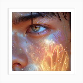 Fire In The Face Art Print
