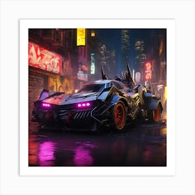 Igiracer Painting 3d Batman Next To Batmobile In Apocalyptic Ne 761a1702 B8cb 45fd Aaaf 555bab85c5c9 Art Print