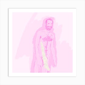 Man In Pink Art Print