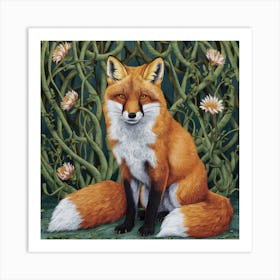 Fox In The Woods Art Print