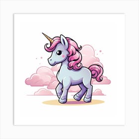 Cute Unicorn 61 Art Print