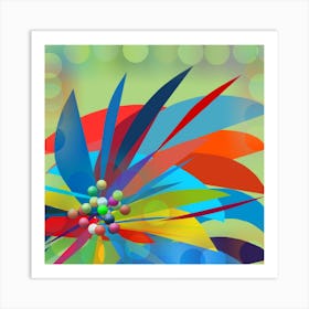 Abstract Flower Vector Art Print