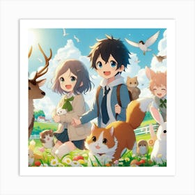 Kawaii Anime Art Print