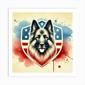 Watercolor German Shepherd 3 Art Print