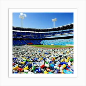 Stadium Full Of Trash 3 Art Print