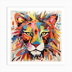 Lion splash 2 Art Print