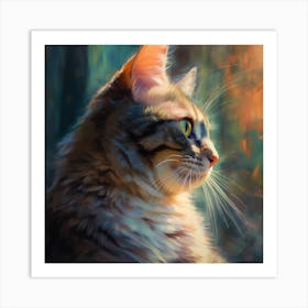 Portrait Of A Cat Art Print