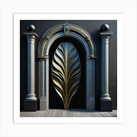 Leaf Door Art Print