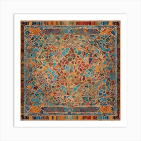 Mosaic Moroccan Rug Art Print