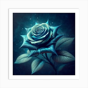 Blue Rose Art Print