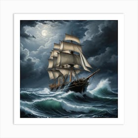 moody seas 5 Art Print