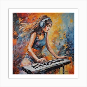 Music Girl Art Print