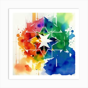 Rainbow Star Art Print